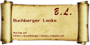 Buchberger Lenke névjegykártya